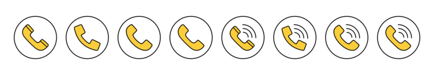 Call icon set vector. telephone sign and symbol. phone icon. contact us