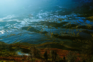 Yuanyang Terraced Fields in Yunnan Province, China