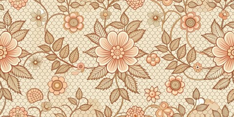 seamless lace pattern flower vintage 