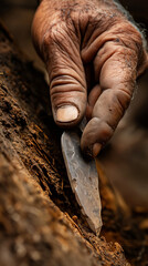 Flint Tools of Prehistoric Precision - Mastering the Flint Knife - Primitive spear - caveman - Primitive tool - Evolution - Theory of evolution - Primitive man