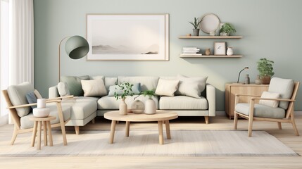 Fototapeta na wymiar Modern luxury living room interior design 