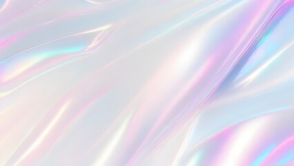 Holographic background seamless trendy iridescent light foil texture. Soft holographic pastel unicorn marble background pattern. Modern pearlescent blurry abstract swirl illustration.
