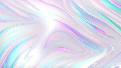Obraz premium Holographic background seamless trendy iridescent light foil texture. Soft holographic pastel unicorn marble background pattern. Modern pearlescent blurry abstract swirl illustration.