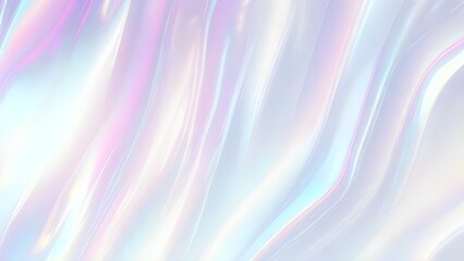 Fototapeta premium Holographic background seamless trendy iridescent light foil texture. Soft holographic pastel unicorn marble background pattern. Modern pearlescent blurry abstract swirl illustration.