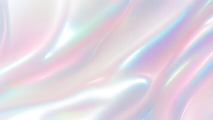 Holographic background seamless trendy iridescent light foil texture. Soft holographic pastel unicorn marble background pattern. Modern pearlescent blurry abstract swirl illustration.