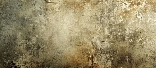 A closeup of a brown, dirty wall with various stains resembling a natural landscape with tints and...