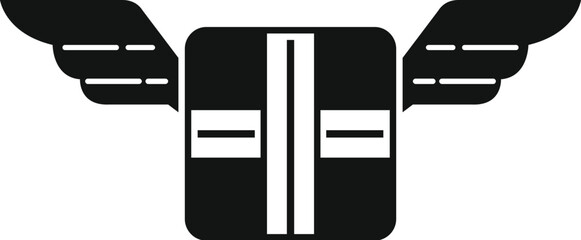 Fast delivery box icon simple vector. Commerce import. Express truck