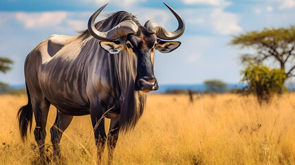A Day in the Life of a Gnu: Reflective Solitude in the African Savannah