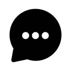 chat bubble glyph icon