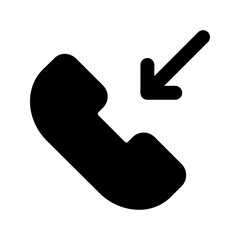 incoming call glyph icon
