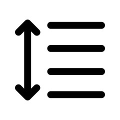 line spacing glyph icon