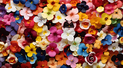 Fototapeta na wymiar a background of assorted flowers of various colors