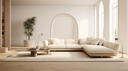 Modern elegant composition of living room interior 