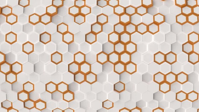 Wallpaper 4k animation random hexagon motion background
