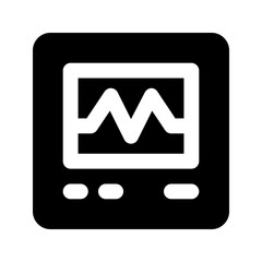 Fototapeta premium EKG glyph icon