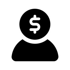 financial advisor glyph icon