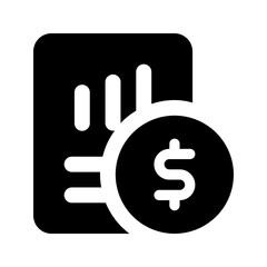 financial statement glyph icon