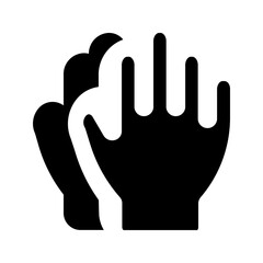 rubber gloves glyph icon