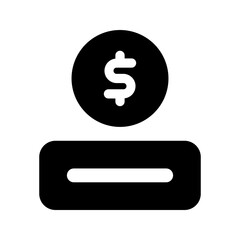 save money glyph icon