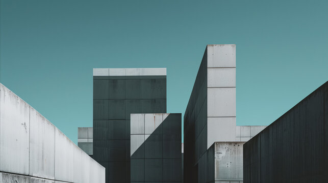 Captivating Minimalistic Architecture Desktop Wallpaper: Abstract Forms and Subtle Textures
