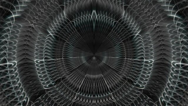 Grey Circle Pattern Lines Motion Background