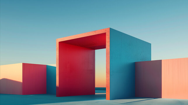  Intriguing Desktop Wallpaper featuring Minimalist Architecture: Abstract Shapes and Delicate Textures
