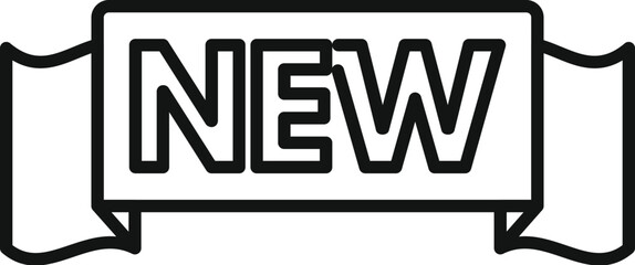 New sticker deal icon outline vector. Sold cost cheap. Upcoming exclusive