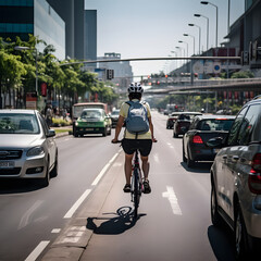 Heavy Traffic on a Busy Street