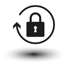 Password icon. Protection illustration sign. Safety symbol. Vector illustration. EPS 10.