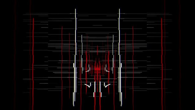 Red Backlines Intersecting Abstract Virtual Cosmos Motion Background
