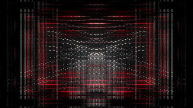 Red Wavering Backlines Intersecting Abstract Digital Motion Background