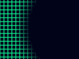 サイバーパンク格子左フレーム：緑