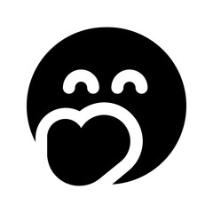 embarrassed glyph icon