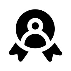 employee of the month glyph icon