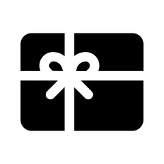 Fototapeta premium gift card glyph icon