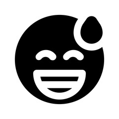 laugh glyph icon