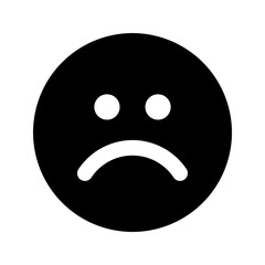 sad glyph icon
