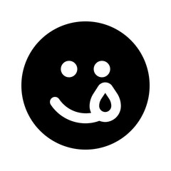 Fototapeta premium sad glyph icon