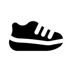 running shoe glyph icon