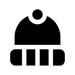 winter hat glyph icon