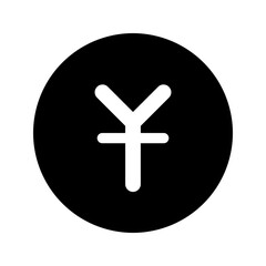 Fototapeta premium yen glyph icon