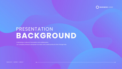 Purple violet vector modern and simple background with wave and liquid shapes. Presentation background template