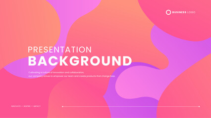Purple violet peach and pink vector abstract creative background in minimal and simple trendy style with wave and iquid shape. Presentation background template