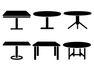 table icon set, vector illustration