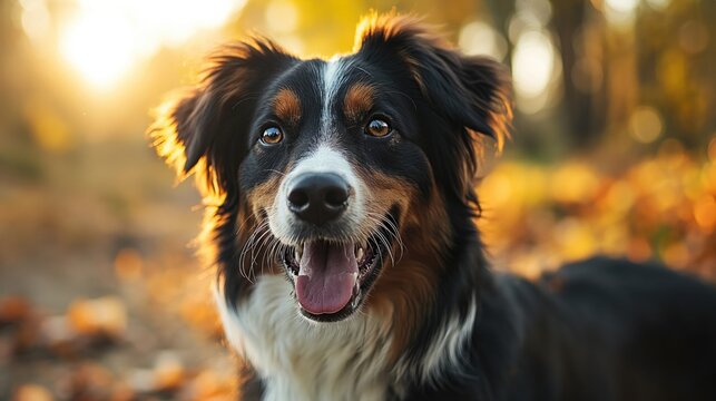 cute happy dog. Created with Generative AI.