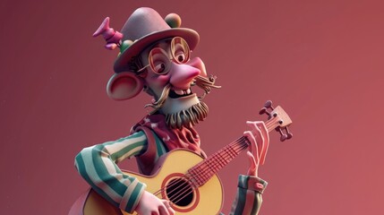 Cartoon digital avatars of Comical Troubadour