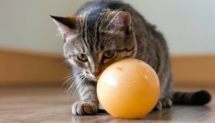 Gato con pelota