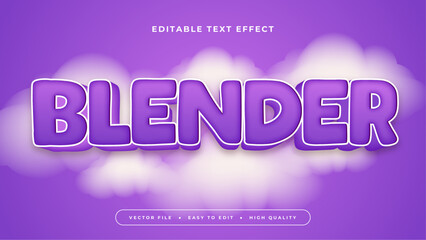Purple violet and white blender 3d editable text effect - font style