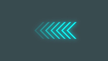 Abstract glowing arrow loading icon illustration.