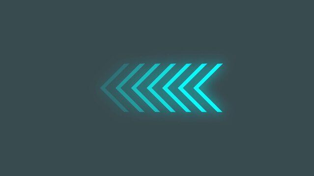 Abstract glowing arrow loading icon illustration.